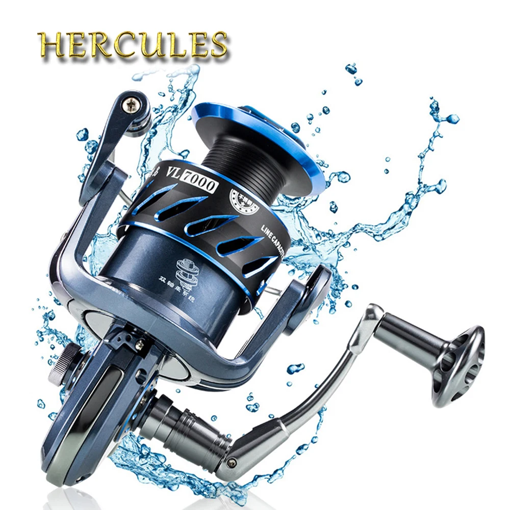 

Hercules Fishing Reals Full Metal Body Spinning Reel High Speed G-Ratio 4.9:1/5.5:1 Pesca Reels with 5+2 Ball Bearings Fly Reel