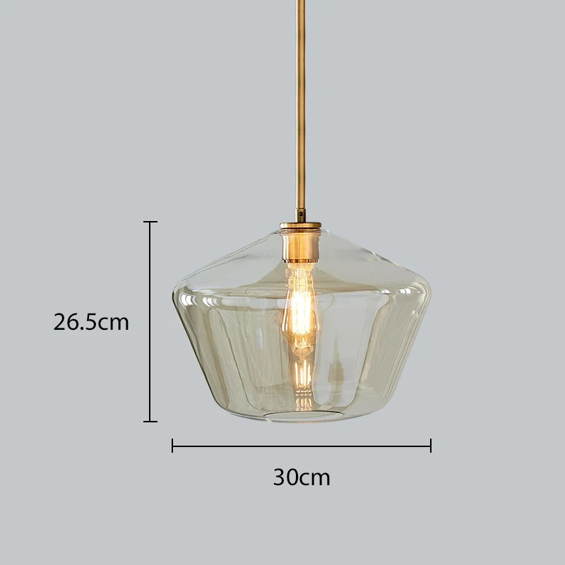 Glass Pendant Light Nordic Pendant Lamp Edison Pendant Light Brass Creative Minimalist E27 Lighting Lampshade For Restaurant - Цвет корпуса: B1