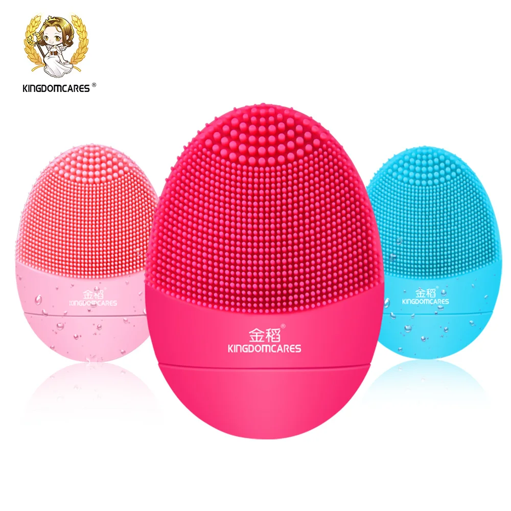 Kingdom Facial Cleansing Brush Sonic Vibration Mini Face Cleaner Silicone Deep Pore Cleaning Electric waterproof Massage