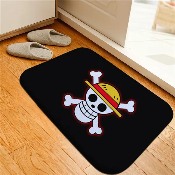 Cartoon One Piece Printed Floor Mats Anti Slip Rugs Anime Luffy