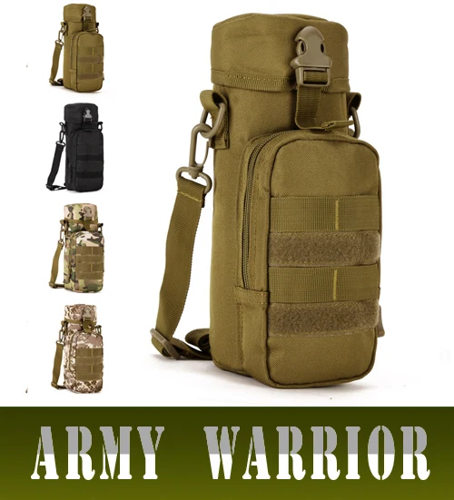 

750ML Tactical Water Bag Tactics Shoulder Cross-body Bags MOLLE Military Camouflage Bottle Pouch Kettle DS30-9125