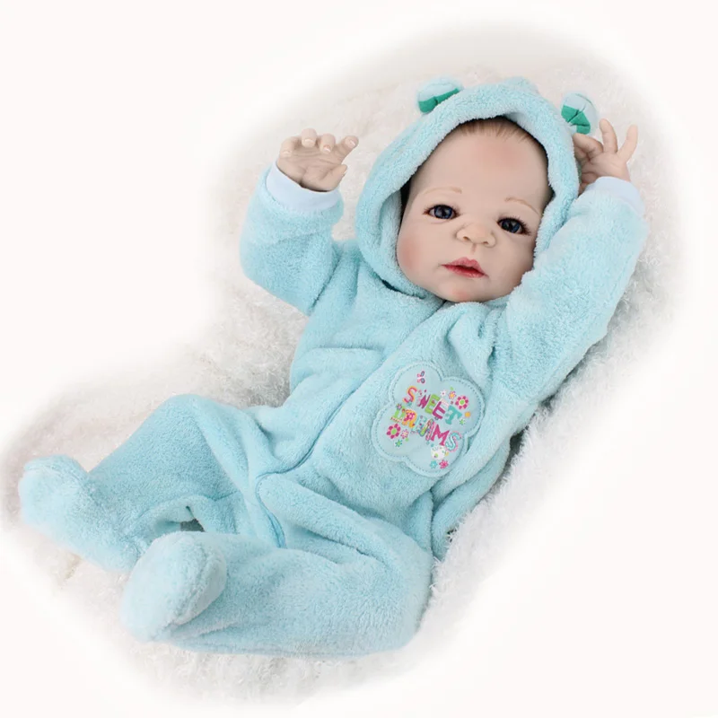 

Bebe NPKDOLL 22 Inch boy Doll Reborn Full silicone Vinyl reborn babies for girls toys bearheaded doll baby newborn bonecas