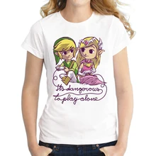 2016 New Fashion Summer Play Games Cartoon Printed Women T Shirt Funny O-neck T-shirt Short Sleeve Harajuku Tops