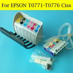 1 компл. T077 СНПЧ Системы для Epson t0771-t0776 t0771 T0776 для Epson rx580 rx595 rx680 rx595 R280 принтер с ARC чипы