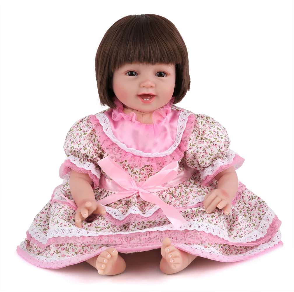 Милые 22 дюймовые куклы Reborn Baby Girl силиконовые виниловые реалистичные 55 см для