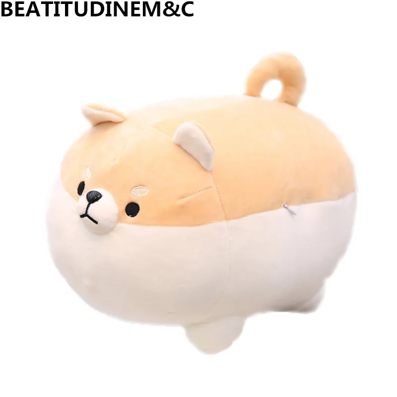 New Super Soft Angary Fat Shiba Inu Plush Toys Corgi Dog Animal Stuffed Toys Children's Toys Soft Sofa Pillow Cushion Girl Gifts - Цвет: Оранжевый