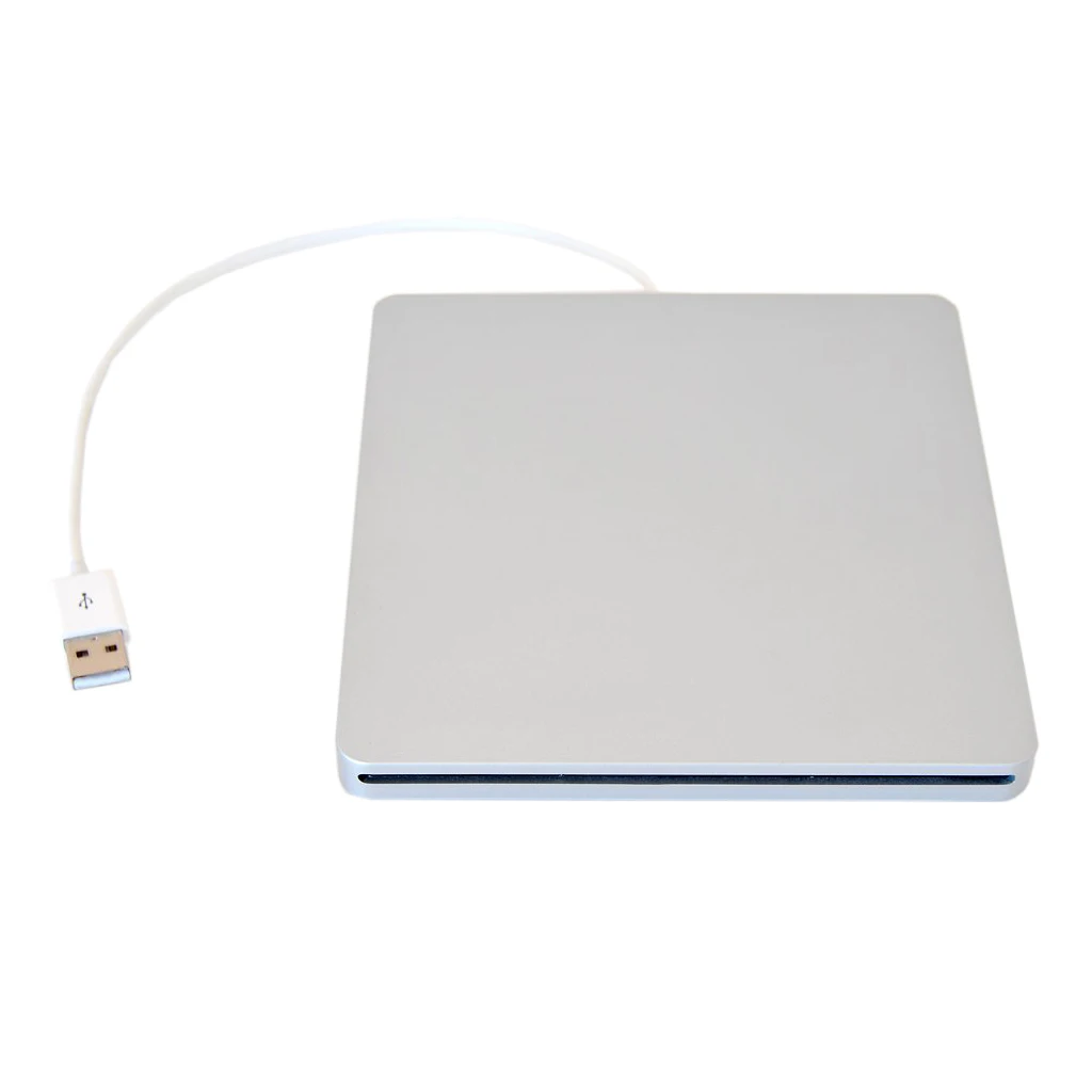 External USB DVD Case for MacBook Pro SATA Hard Disk Drive DVD Super Multi slot has aluminum look Silver