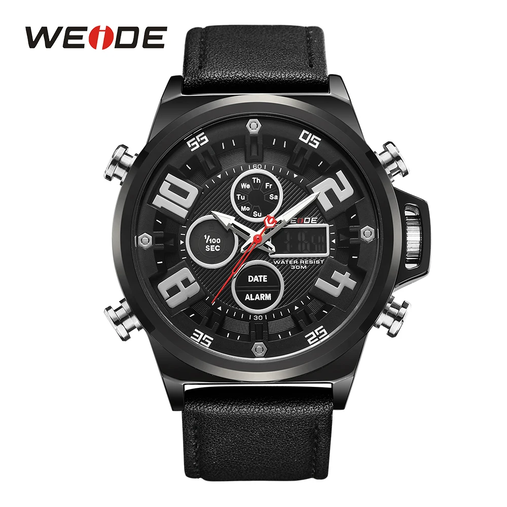 

WEIDE Men's Sports Watch Quartz Week zegarek men Wristwatch Black Military Chronograph Clock Bracelet Relogio Masculino Horloge