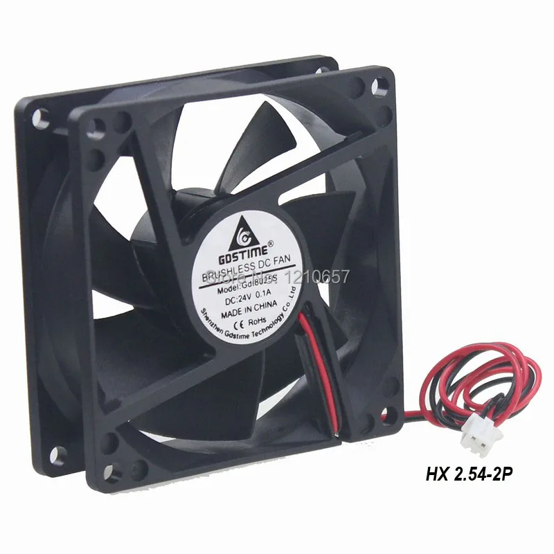 

5 PCS LOT Gdstime DC 24V 2P 80mm 8cm 80x25mm Ventilation Cooling Cooler Fan
