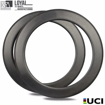 

High TG Carbon Fiber Dimple Rims 80mm Depth Basalt Braking Surface Golf Surfce Carbon Rims For Road Bike Or TT Bike