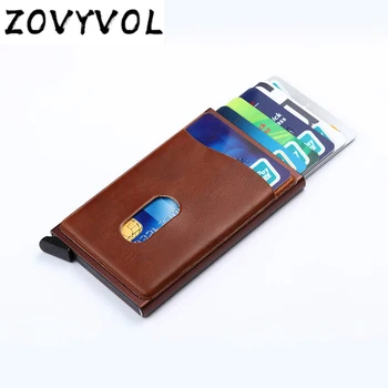 

ZOVYVOL business card holder wall Stainless Steel Men Credit Card Holder Metal Card Case High Quality Card Organizer Mini Walle