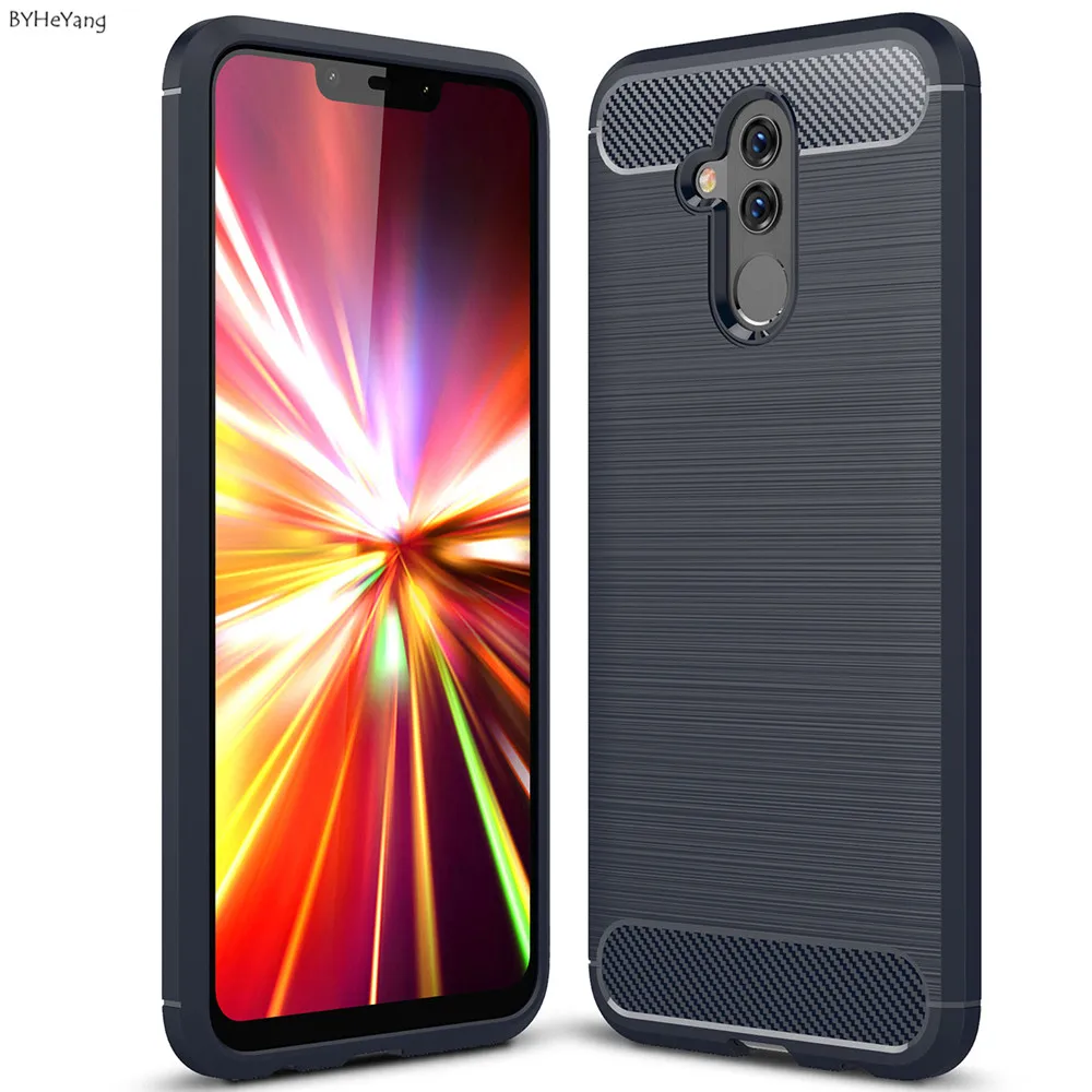 

BYHeYang Carbon Case For Huawei Mate 20 Lite Case Cover Mate20 Lite Silicone Bumper Soft Case On Mate 20 Lite Phone Armor Shell