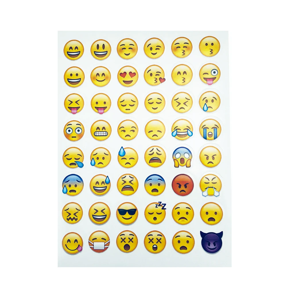 20pcs1 set sheet stickers cute lovely cut emoji smile