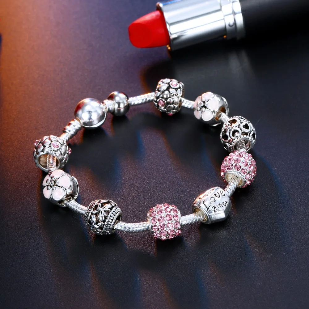 

Charm bead bracelet ladies gift