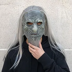 Игра престолов 8 белые ходунки Маска Косплей ночной король зомби латексные маски вечеринка Хэллоуин костюм реквизит Прямая поставка - Цвет: Game of Thrones 8