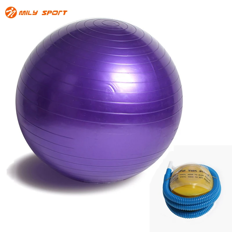 55CM PVC Yoga Ball Smooth Balance Exercise Fitness Sports Balls Gym
