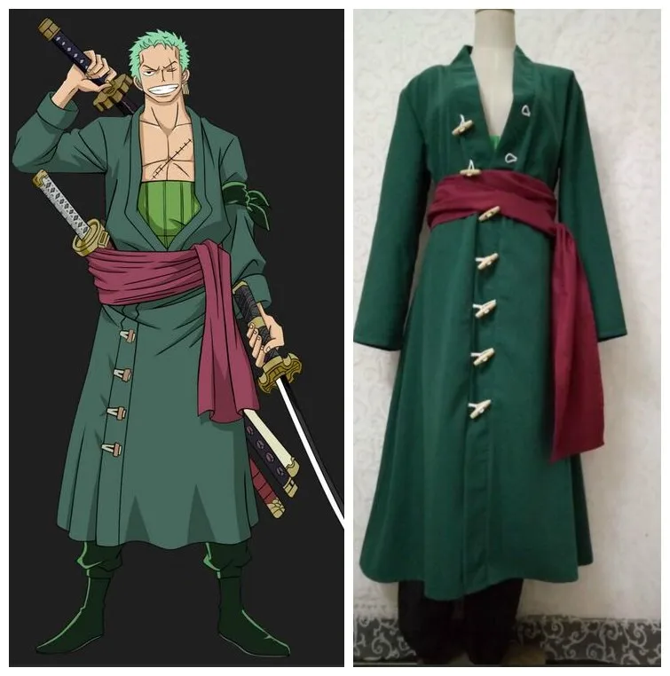 JP Anime ONE PIECE Roronoa Zoro cosplay clothes after two years the