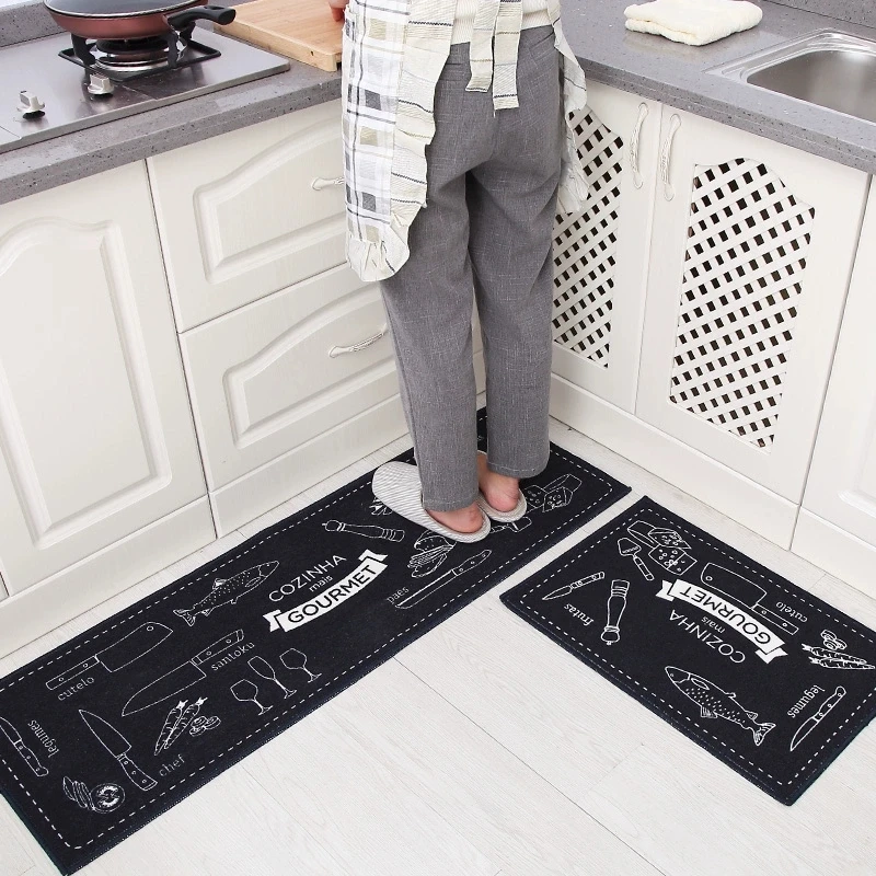 

Japan Style Kitchen Mat Set Oil-proof Water Absorption Kitchen Carpet Long Size Floor Rugs For Sofa Area Bedside Hallway Doormat