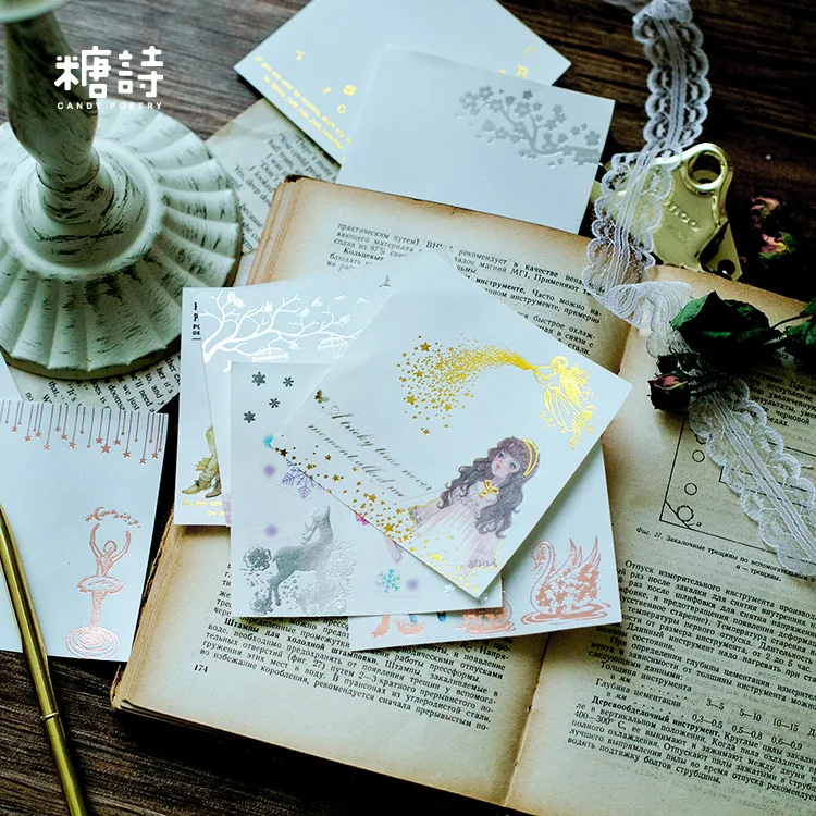 

30pages/pc Swan Lake Bronzing Memo Pad Note Pad School Office Supply Note Paper Scrapbooking