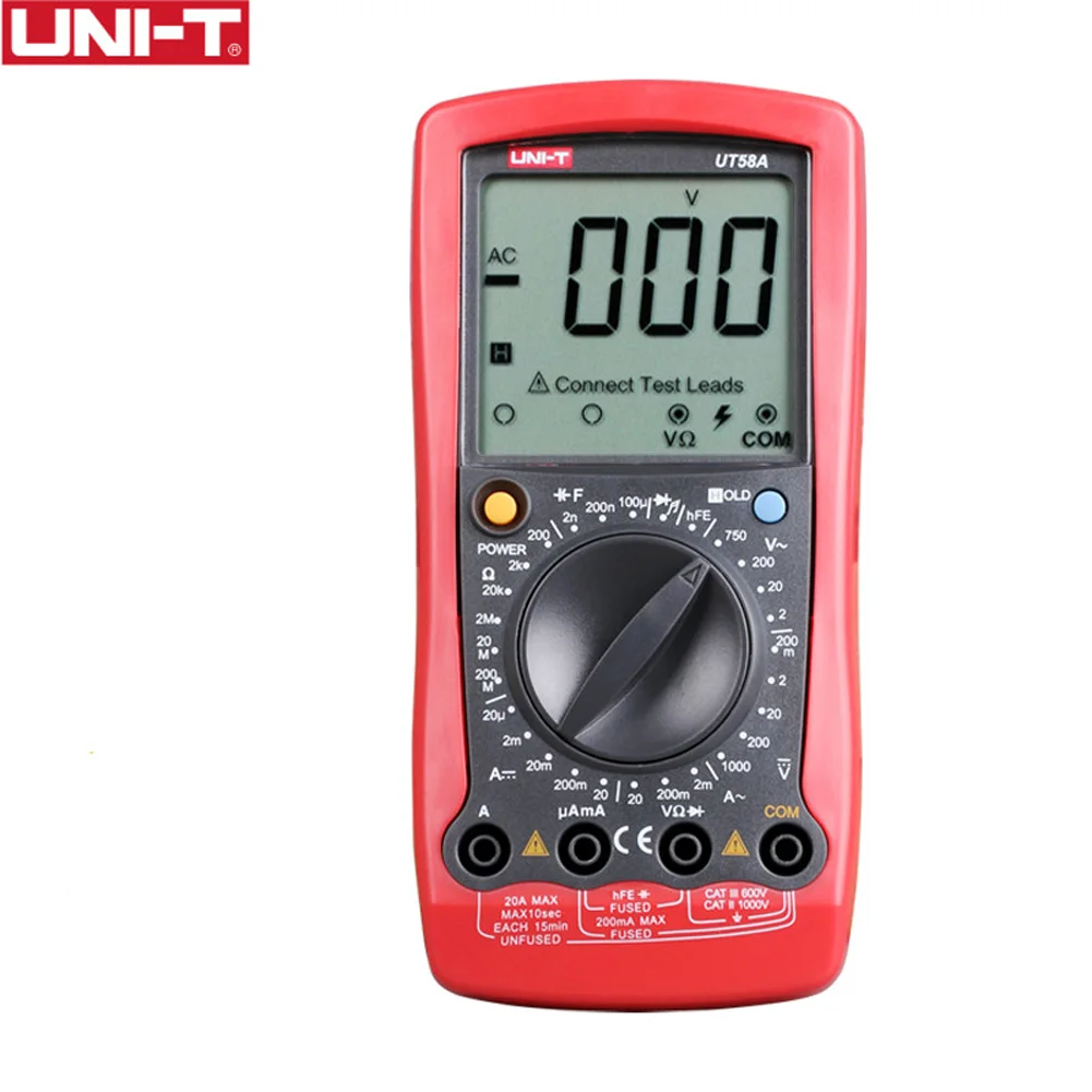 UNI-T UT58A UT58B UT58C UT58D UT58E Digital Multimeter Ammeter Volt Meter Capacitance LCD AVO Meter temperature test Multitester UNI-T UT58A UT58B UT58C UT58D UT58E Digital Multimeter Ammeter Volt Meter Capacitance LCD AVO Meter temperature test Multitester