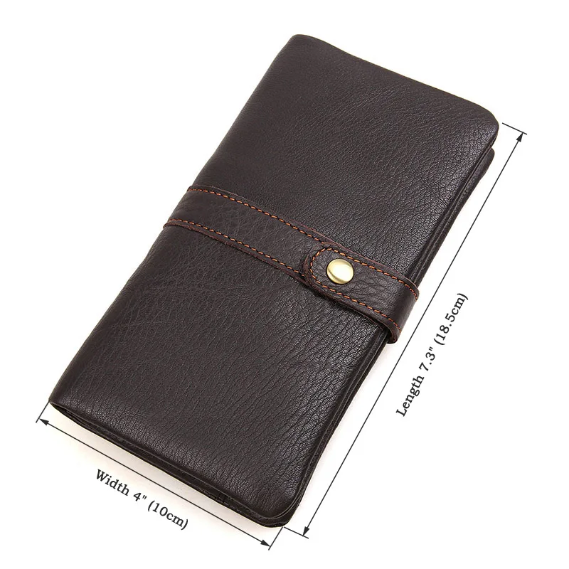 Дешево Мужской кошелек брендовый известный кожаный мужской Длинный кошелек для денег