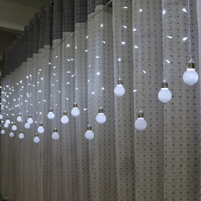 

LYFS 5m AC 220V/110V Romantic Fairy Star LED Curtain String Lighting For Holiday Wedding Garland Party Decoration birthday