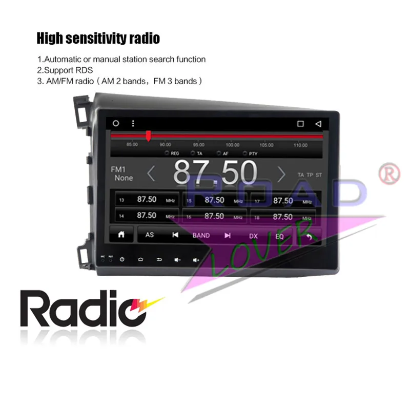 Best Roadlover Android 8.1 Car Multimedia Radio Player For Honda Civic 2012 2013 2014 Stereo GPS Navigation Automagnitol 2 Din NO DVD 14