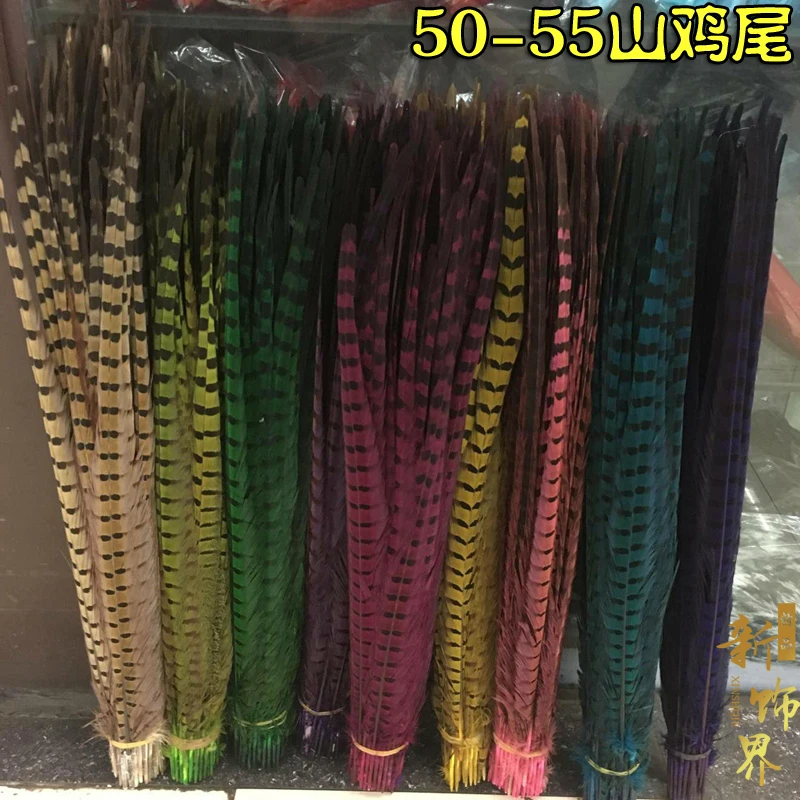 

Handmade DIY natural wild mountain chicken hair Beijing opera clothing mountain chicken tail feather accessories 50-55cm