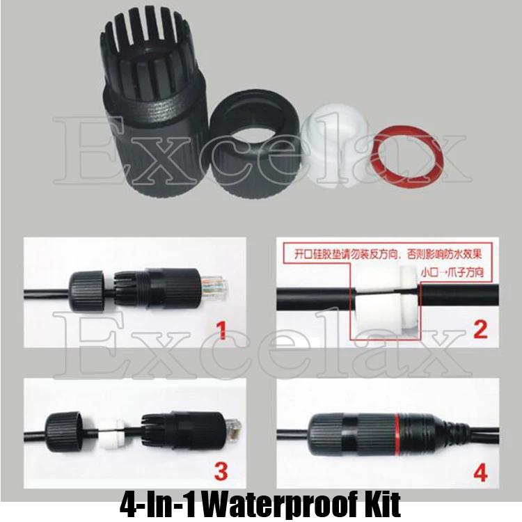 2 шт./лот 11 Pin ip-камера модуль сетевой кабель косичка 80 см 4/5+ 7/8-POE RJ45 DC12V светодиодный блок питания с водонепроницаемой крышкой