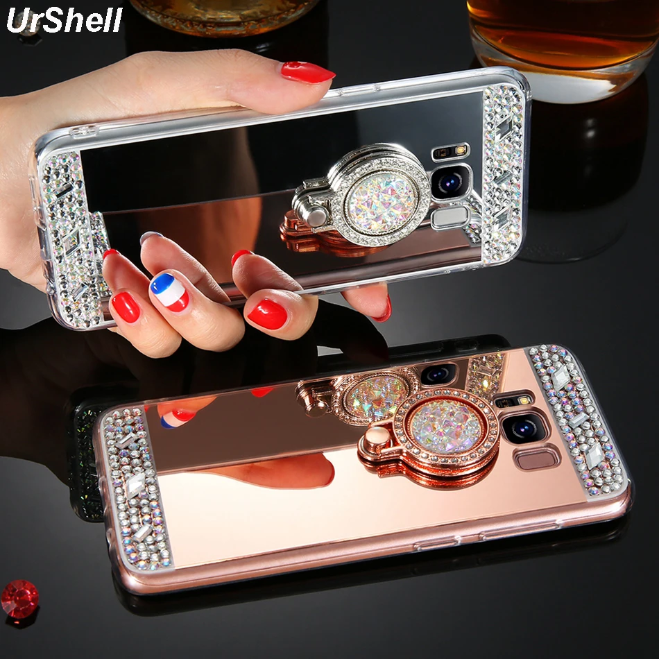 Для Samsung S20 Ultra S10 S9 S8 Plus S10E Note 20 10 9 8 A51 A71 J5 J7 2017 J4 J6 A8 2018 Алмазный держатель Чехлы |