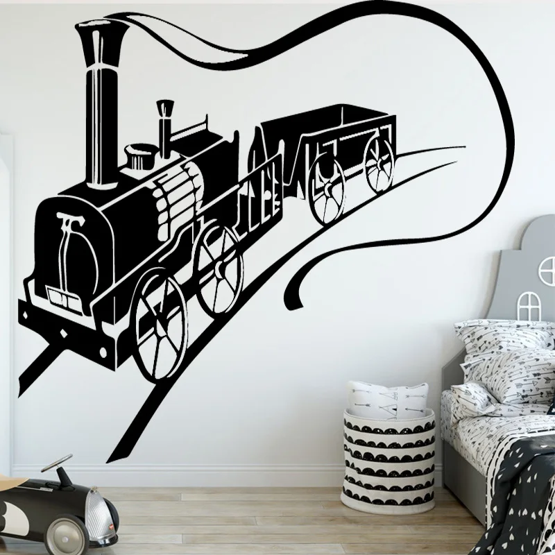 

Galloping Train Wall Sticker Removable Wall Stickers DIY Wallpaper for Living Room Bedroom Stikers for Wall Decoration Murals