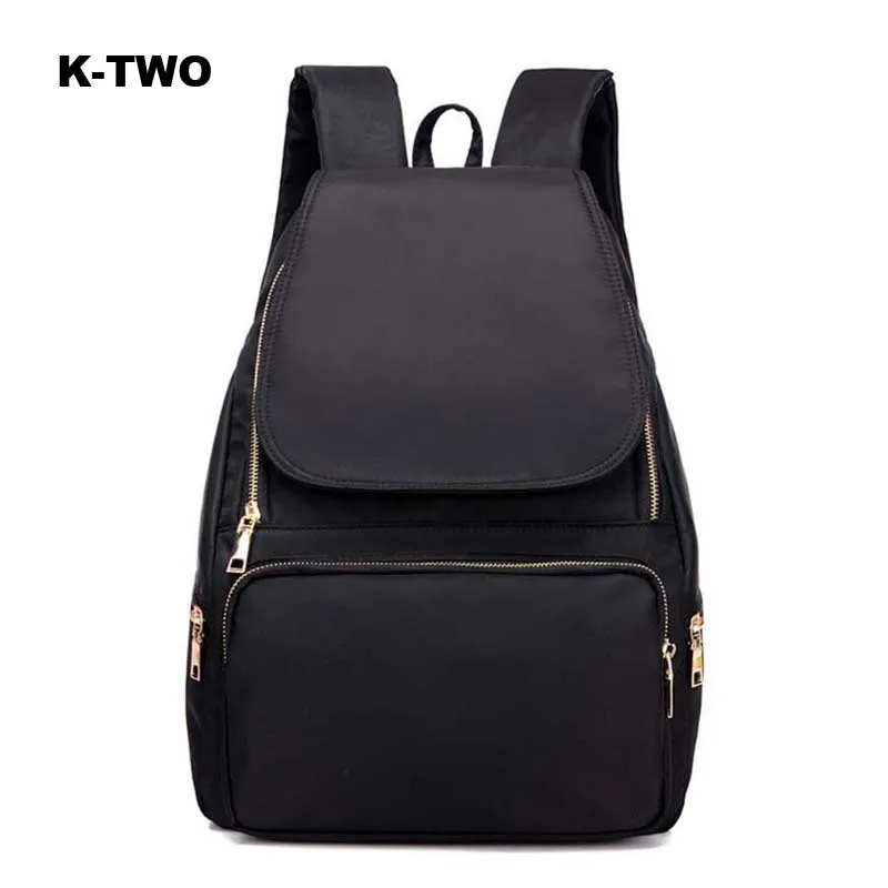 

K-TWO Nylon Waterproof Backpack Women Mochila Feminina Pattern School Backpacks for girl Bagpack Female Rucksack Sac GW058