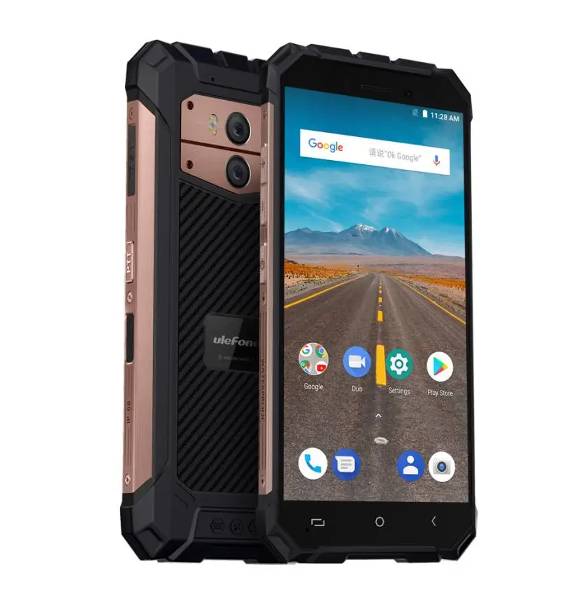 Ulefone Armor X Водонепроницаемый IP68 смартфон 5," HD+ 18:9 четырехъядерный Android 8,1 2 ГБ+ 16 Гб 13 МП NFC 5500 мАч беспроводной зарядный телефон - Цвет: gold