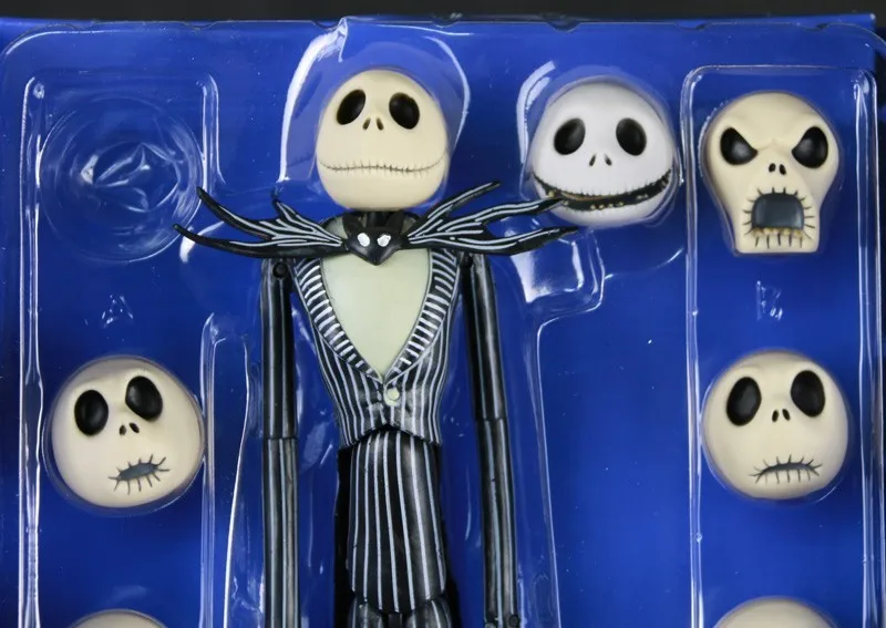 35cm NECA 12 Face Jack Skellington Figure Animation The Nightmare Before Christmas Henry Selick Tim Burton Movie  Action Figures (6)