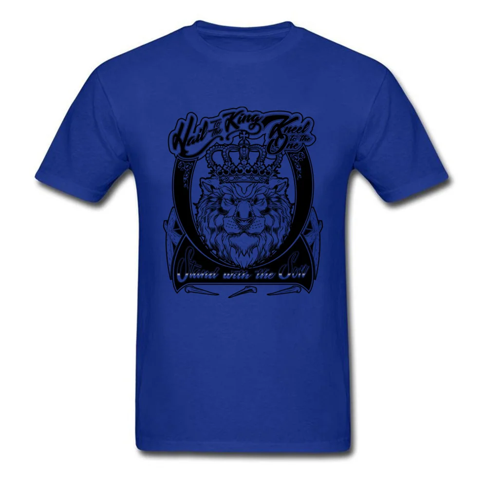 Men T-shirts Graphic Casual Tops Shirt Summer Fall Cotton Fabric O-Neck Short Sleeve Casual Hail to the King Clothing Shirt Hail to the King blue