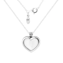 Большой подвешиваемый кулон сердце кулон и ожерелье стерлингового серебра 925 ювелирные изделия