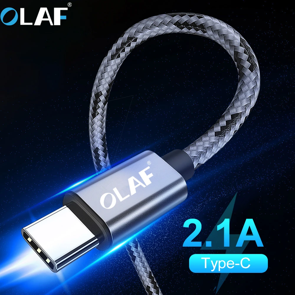 

Olaf Type C Cable 3M 2M 1M Nylon Braided Fast Data Charging Cable For Samsung Huawei Xiaomi Oneplus USB Type C Mobile Phone Cord