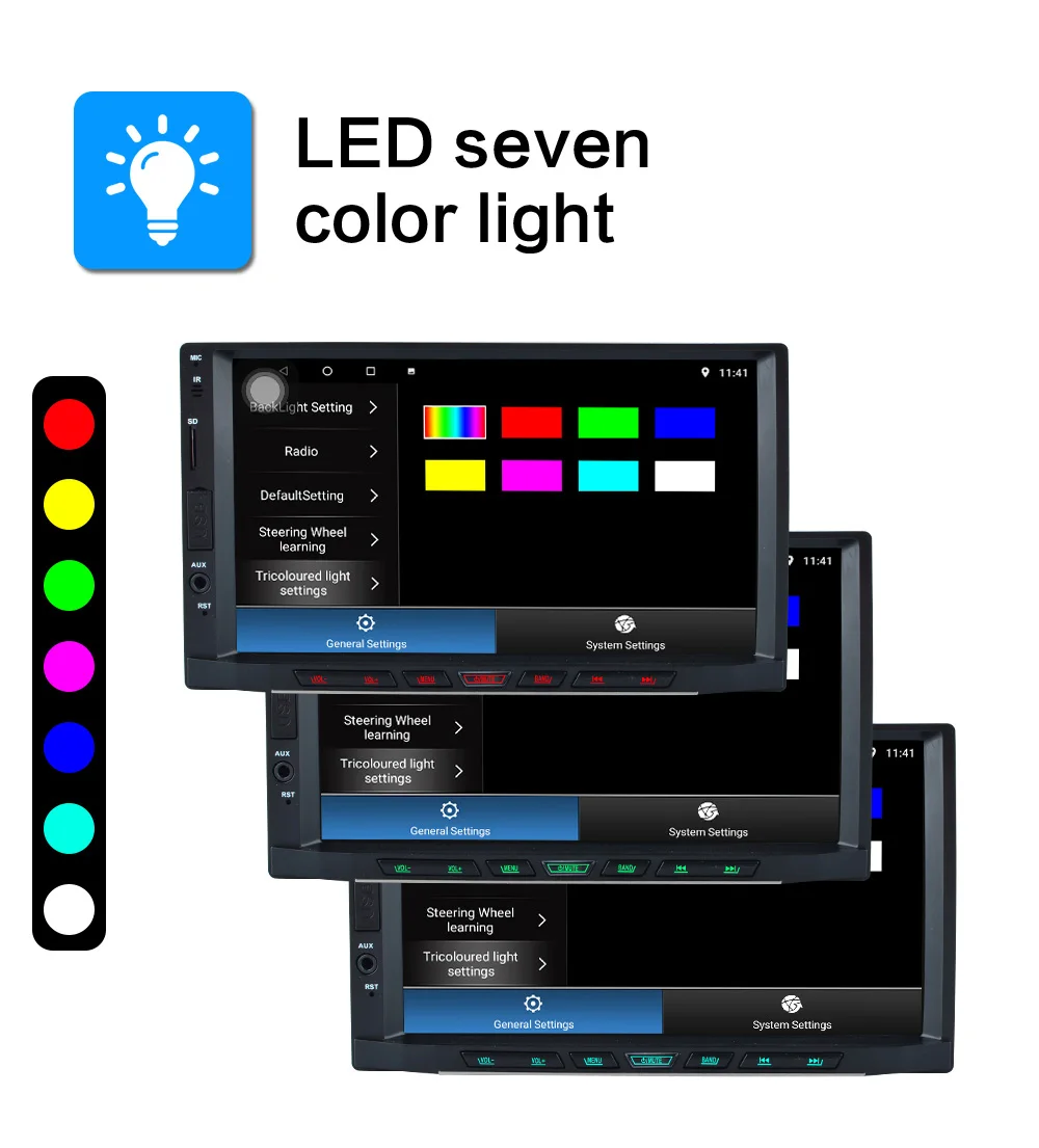 Top Android 8.1 car multimedia player IPS display built-in navigation WIFI BT 8 core RAM4G / ROM32G or 2G + 16G car radio 2 DIN 9