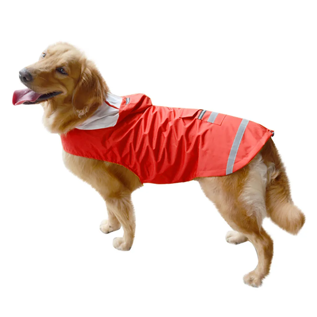 

Golden Retriever Raincoat Large Dog Hooded Legs Waterproof and Rainproof Pet Pet Small Rain Lovely Jackets Coat Apparel 4.25