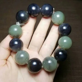 

H29#Qinghai material and Tianyu three colored jade bead bracelet