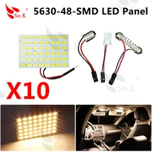 10x warm white Car 48 SMD 5630 LED panel Light Dome font b Interior b font