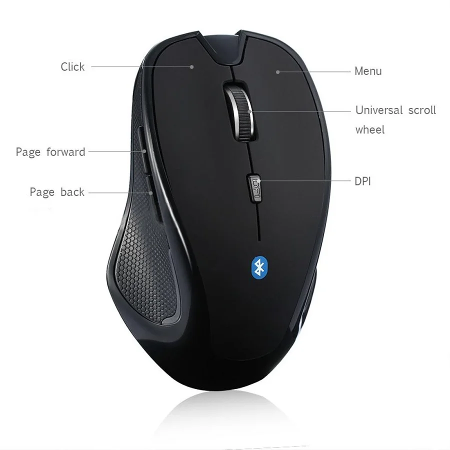 Special Offers Bt-3.0 Ergonomic-Mice Computer-Mouse Mi-Pad Optical 6-Buttons Adjustable 1600DPI  RbNAOZNL