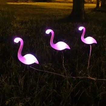 

LumiParty 3 PCS LED Solar Garden Light Flamingo Lawn Lamp Waterproof led Night Light for Outdoor Garden Yard Parties Decoration