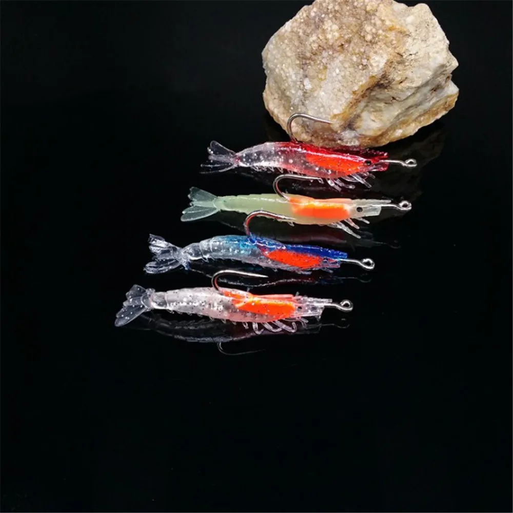 FISHINAPOT 4 шт./компл. 6 см/3 г рыболовная Мягкая приманка креветка рыба свинец