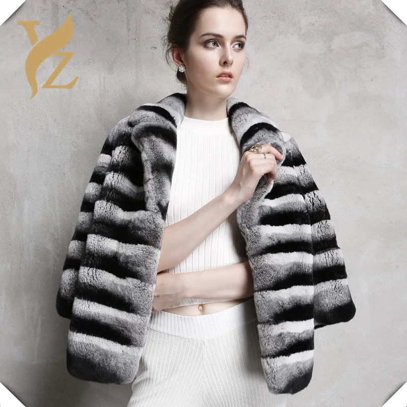 2018 Hot Sell Rabbit Fur Coats For Women Whole Skin Rex Rabbit Fur Coat