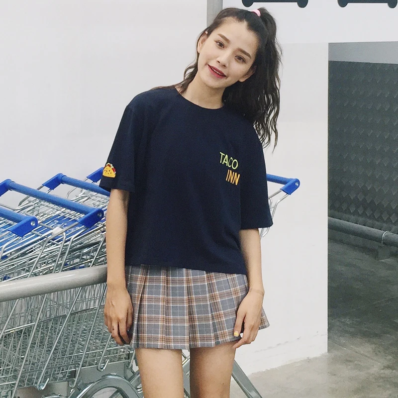 3 цвета Mihoshop Ulzzang Корейская женская модная одежда с высокой талией розовая