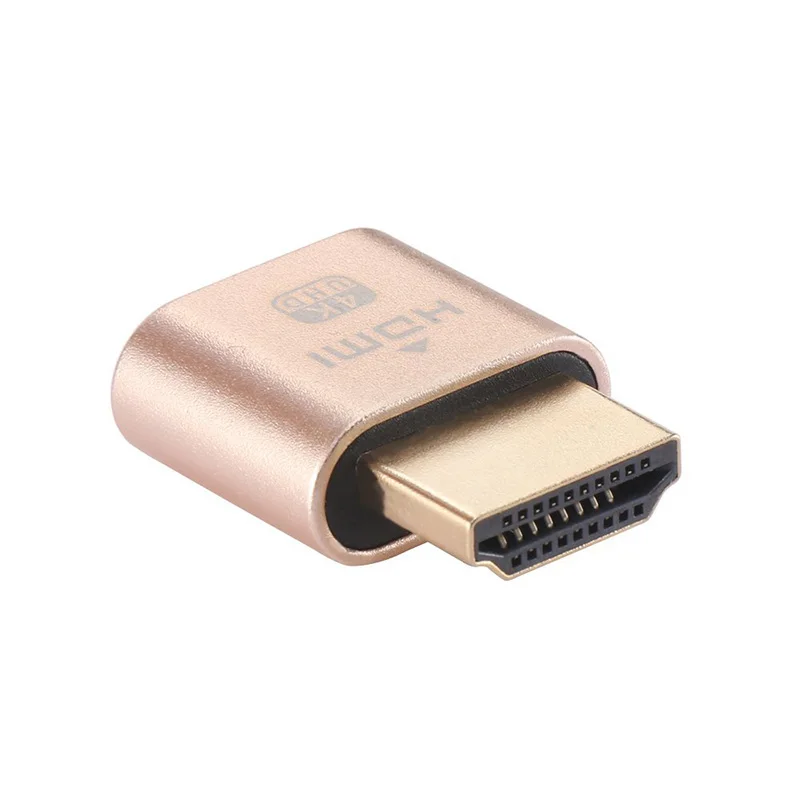 Hot Sell VGA Mining Virtual Display Adapter HDMI 1.4 DDC EDID Dummy Plug Headless Ghost Display Emulator Video Card Lock Plate