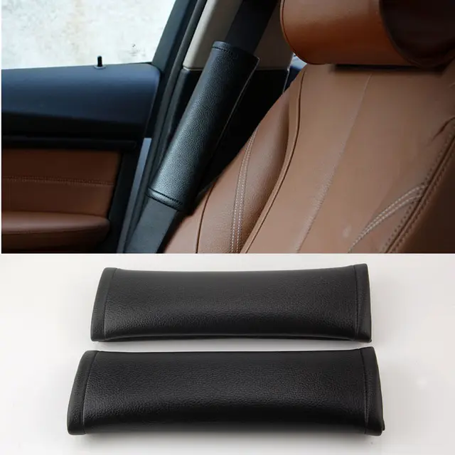 2x Universal Interior Leather Car Safety Seat Belt Shoulder Pads ... 2x Universal Interior Leather Car Safety Seat Belt Shoulder Pads ...