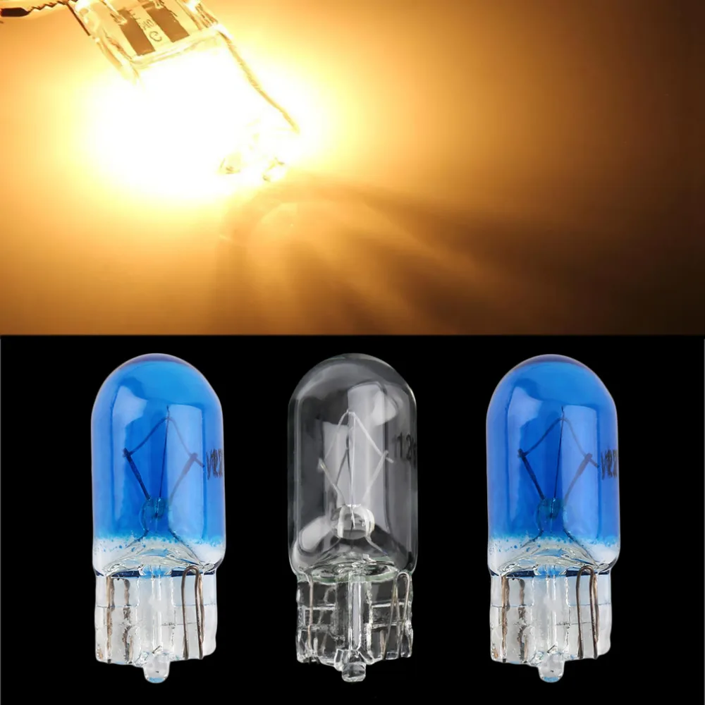 

10pcs T10 Halogen W5W 194/501 Cool White 5W Halogen Bulb Signal Interior Car light Lamp car styling car light source, parking