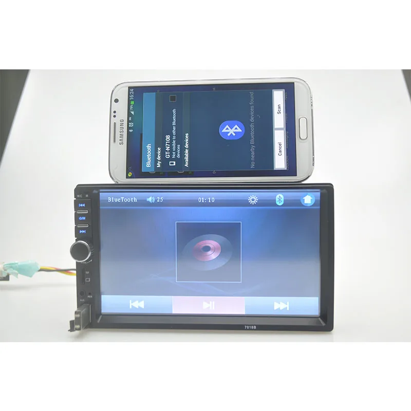 Зеркало Ссылка автомобиля Радио сенсорный экран 2DIN 7 ''HD Hands-free в тире Bluetooth TF/USB MP3 стерео для Авторадио Универсальный 2 din автомагнитола магнитола